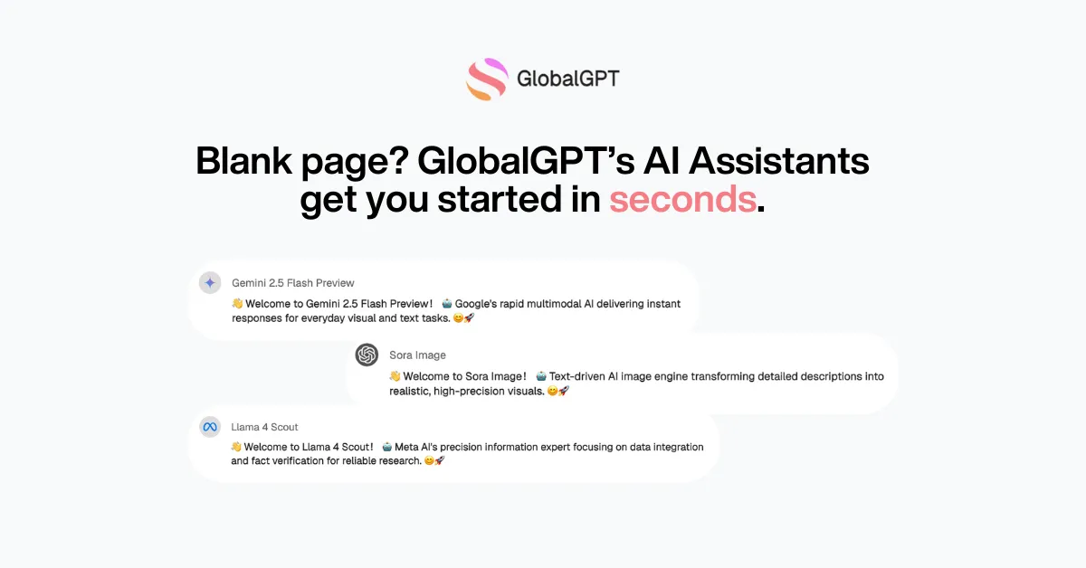 GlobalGPT – แพลตฟอร์ม AI ครบวงจร รวม 100+ โมเดลชั้นนำ (GPT-5, Claude 4, Midjourney, Veo 3 และอีกมากมาย) 1 เดือน - Image 5