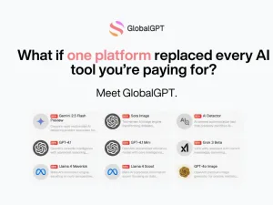GlobalGPT – แพลตฟอร์ม AI ครบวงจร รวม 100+ โมเดลชั้นนำ (GPT-5, Claude 4, Midjourney, Veo 3 และอีกมากมาย) 1 เดือน